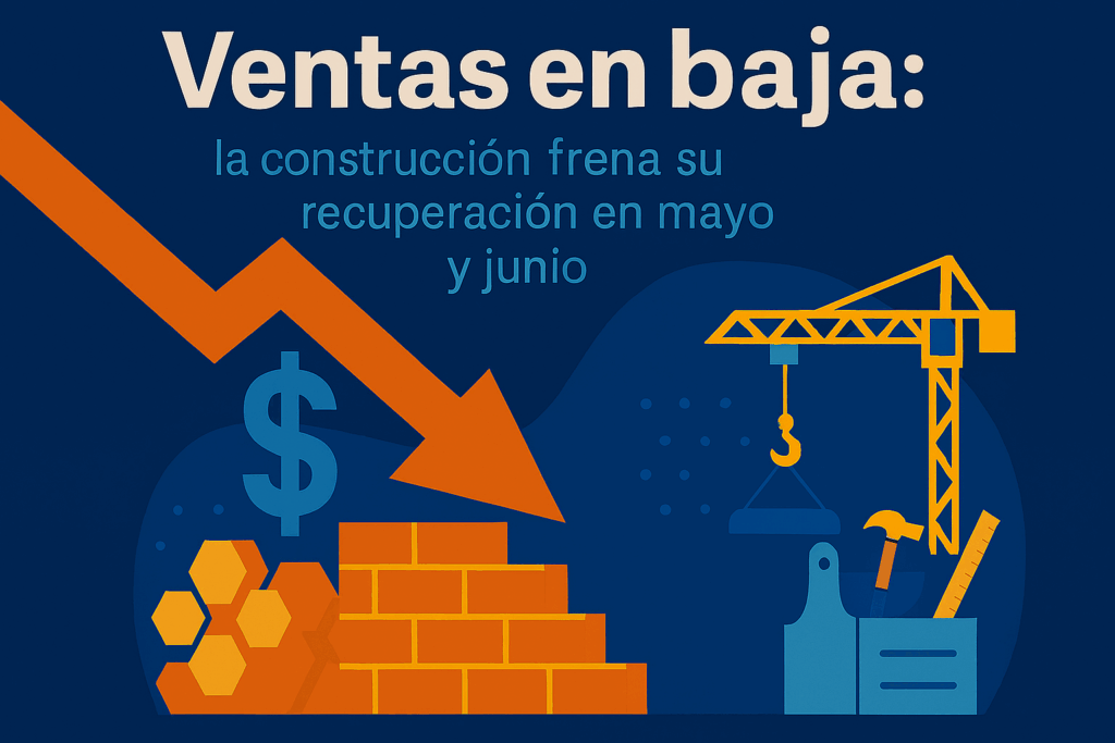 Ventas de materiales para la construcción en baja en mayo y junio 2025