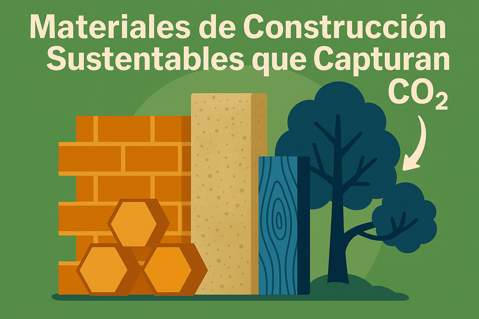 materiales de construcción sustentables que capturan CO₂