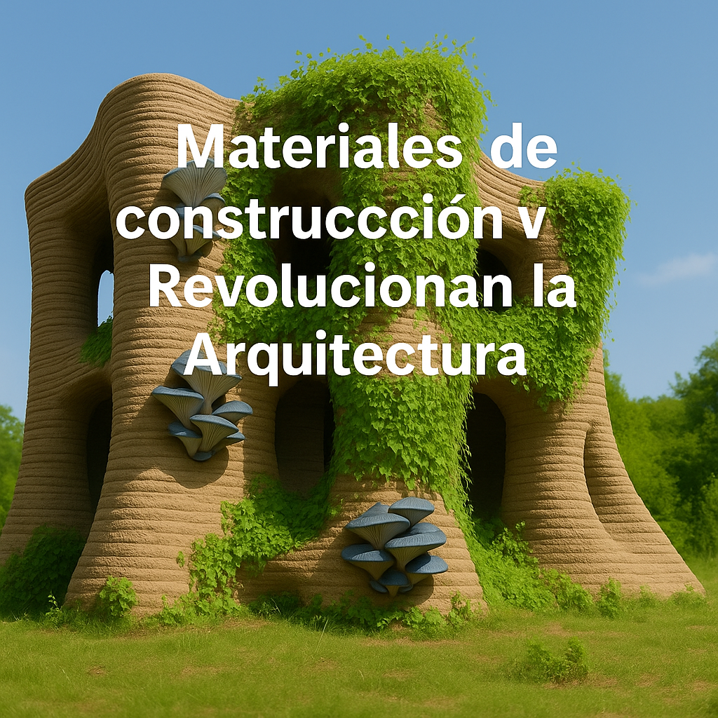 Materiales de construcción vivos aplicados en arquitectura sustentable con impresión 3D de tierra y vegetación integrada