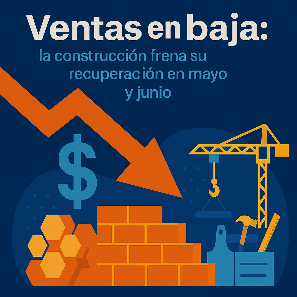 Ventas de materiales para la construcción en baja en mayo y junio 2025