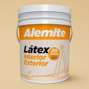 Pintura interior exterior Alemite 20 litros balde de látex para paredes