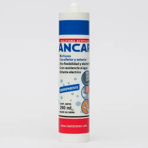 Botella de silicona acética transparente Ancar 280 ml