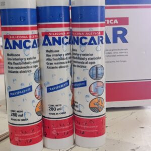 Detalle del cartucho Ancar con texto “transparente 280 ml”