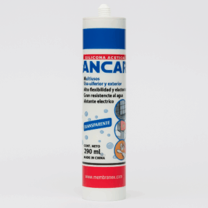 Botella de silicona acética transparente Ancar 280 ml