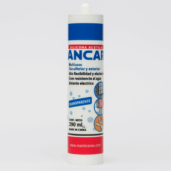 Botella de silicona acética transparente Ancar 280 ml