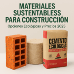Materiales sustentables para construcción y opciones ecológicas disponibles en Argentina en 2025, con precios actualizados y beneficios ambientales