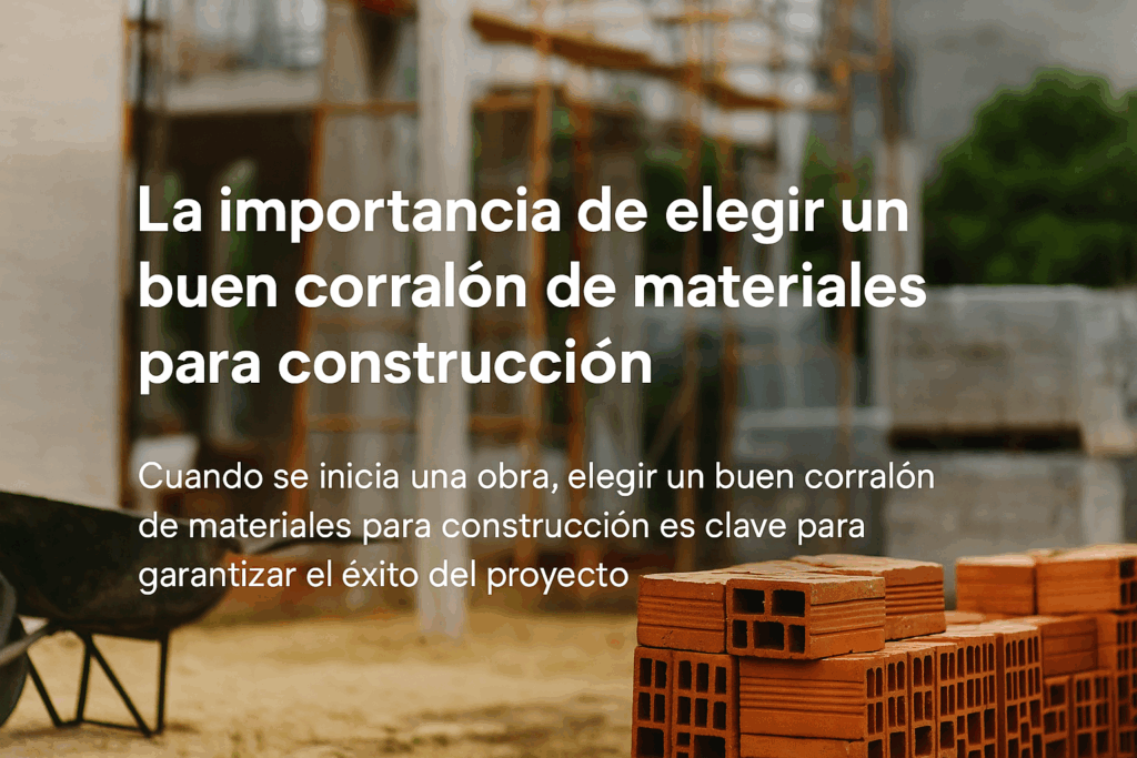 El corralón de materiales para construcción, fundamental !!
