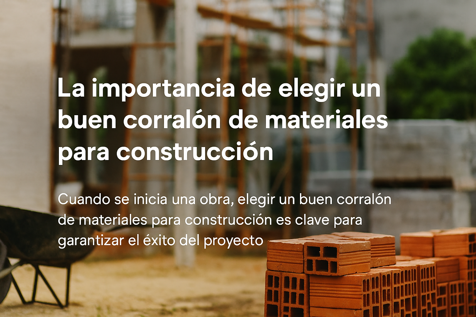 Corralón de materiales con stock disponible para construcción.