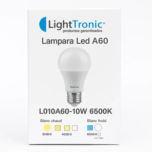 Lámpara LED Light Tronic 10W A60 luz fría