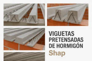 Instalación de viguetas pretensadas de hormigón Shap en una losa alivianada