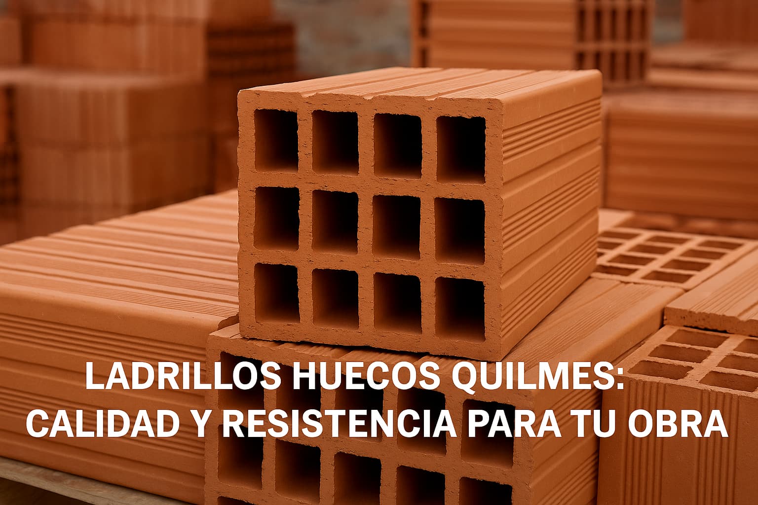 Ladrillos huecos Quilmes en corralón Vialero listos para obra