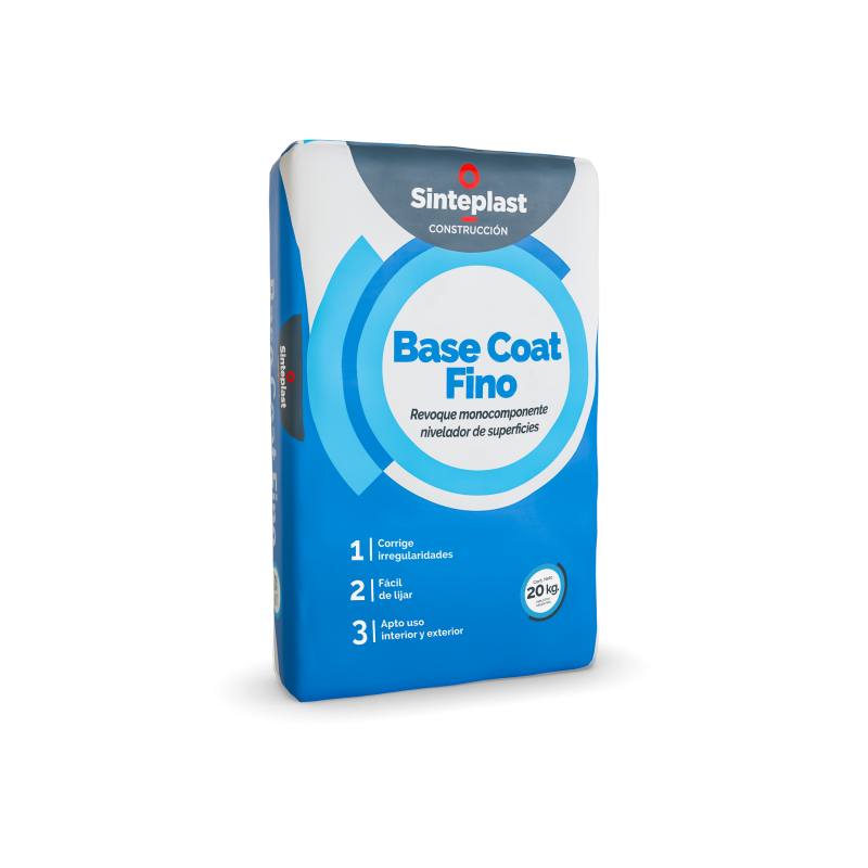 base coat revoque nivelador monocomponente para interiores y exteriores
