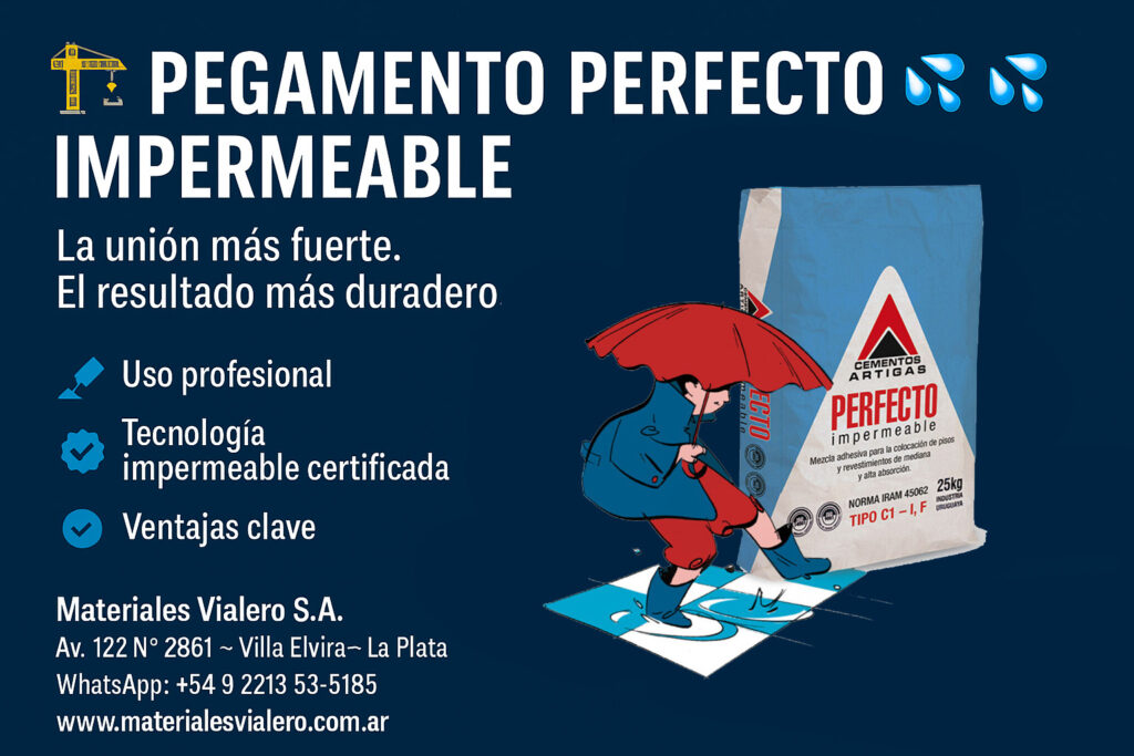 Colocación de porcelanatos con adhesivo impermeable Perfecto